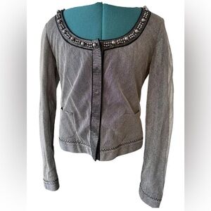 Elegant Bronze Women's lightweight sweater with Pearl Accents. No marks or tears